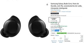 Galaxy Buds Core em oferta