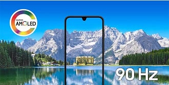 A tela do Galaxy A17 é a única da faixa de preço com tecnologia Super AMOLED.