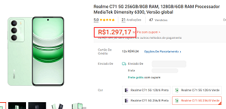 Oferta do realme C71 5G