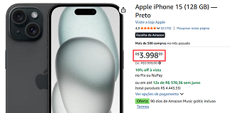 Oferta do iPhone 15