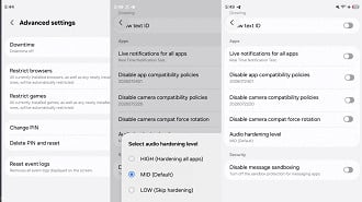 Configurações de áudio