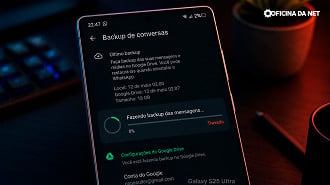 Backup do WhatsApp travando na hora de fazer a criptografia