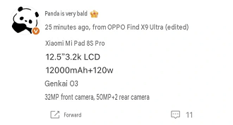Xiaomi Pad 8S Pro vaza com tela impressionante.
