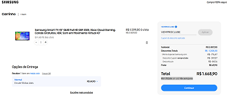Oferta de Smart TV Samsung, são 43% de desconto!