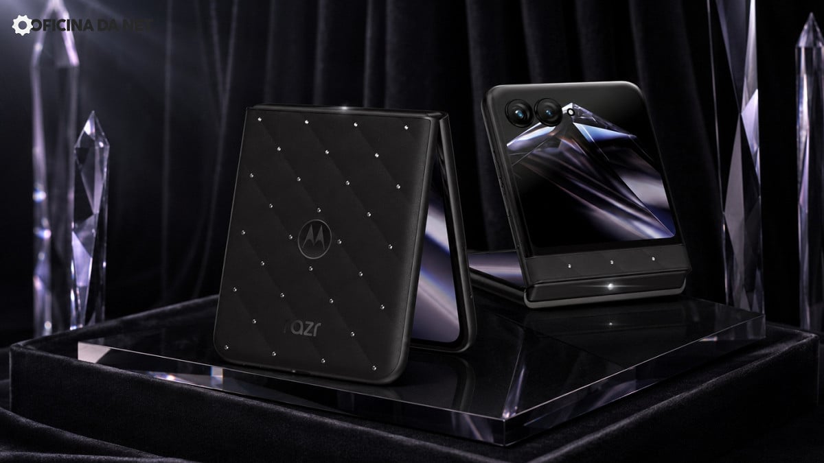 Motorola prepara Razr 70 com cristais Swarovski e visual preto