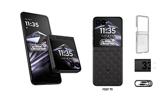Novo Razr 70 Swarovski surge com acabamento preto sofisticado (Foto: The Mac Observer).