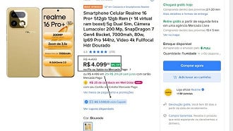 Promoção do Realme 16 Pro Plus