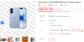Oferta do iPhone 17