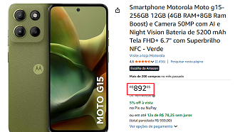 Oferta do Moto G15