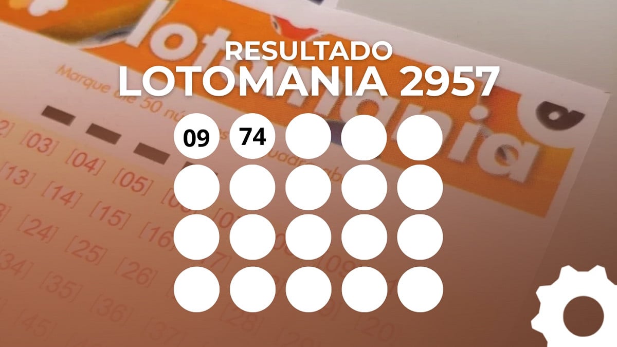 Veja os números sorteados da Lotomania 2957. Imagem: Oficina da Net