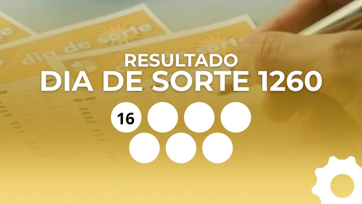 Veja os números sorteados do Dia de Sorte 1260. Imagem: Oficina da Net