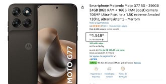 Oferta do Motorola Moto G77