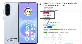 Promoção do Galaxy A57