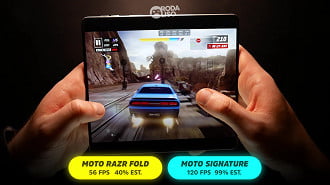 Jogamos Asphalt com tudo no máximo e limite de FPS em 60.