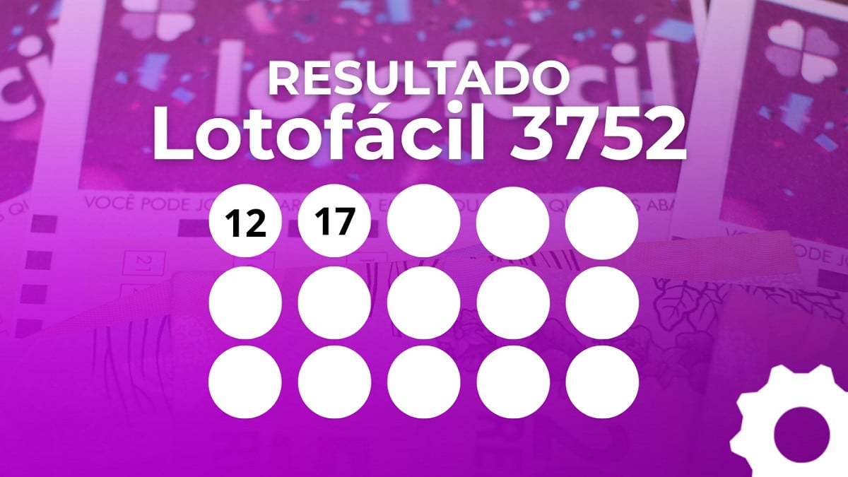 Veja os números sorteados da Lotofácil 3752. Imagem: Oficina da Net