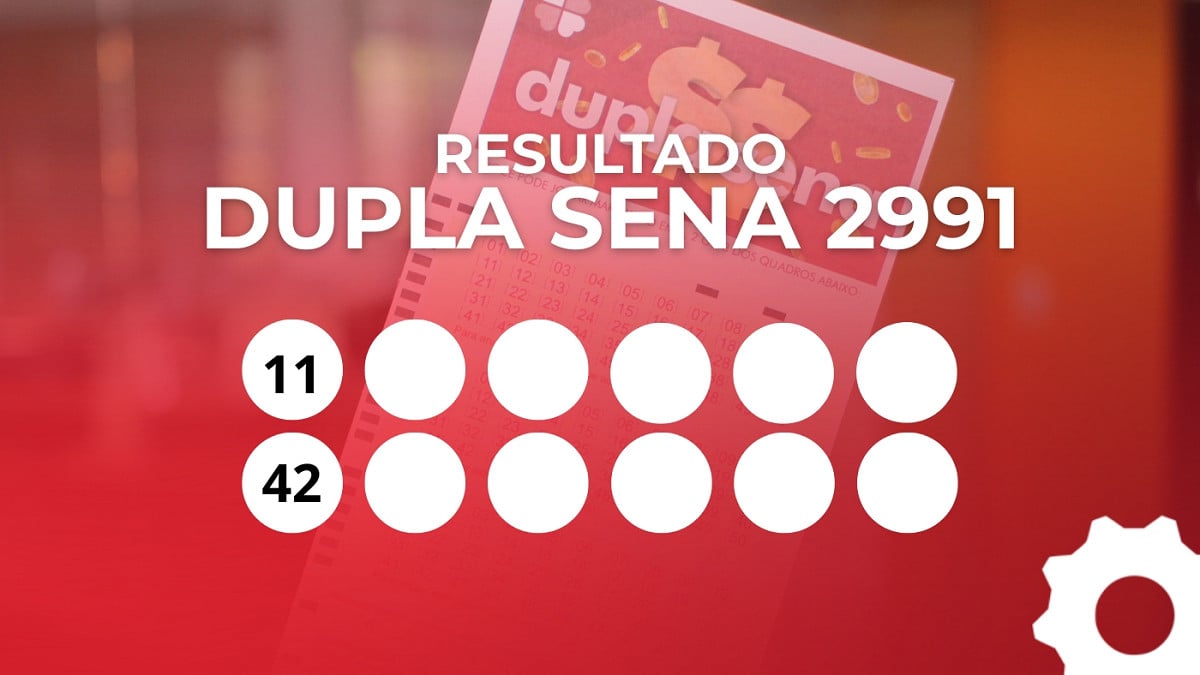 Veja os números sorteados da Dupla Sena 2991. Imagem: Oficina da Net