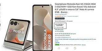 Oferta do Motorola Razr 60