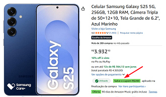 Oferta do Galaxy S25
