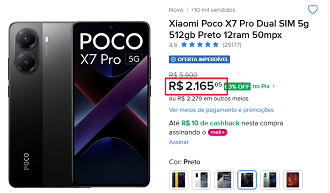 Oferta do POCO X7 Pro