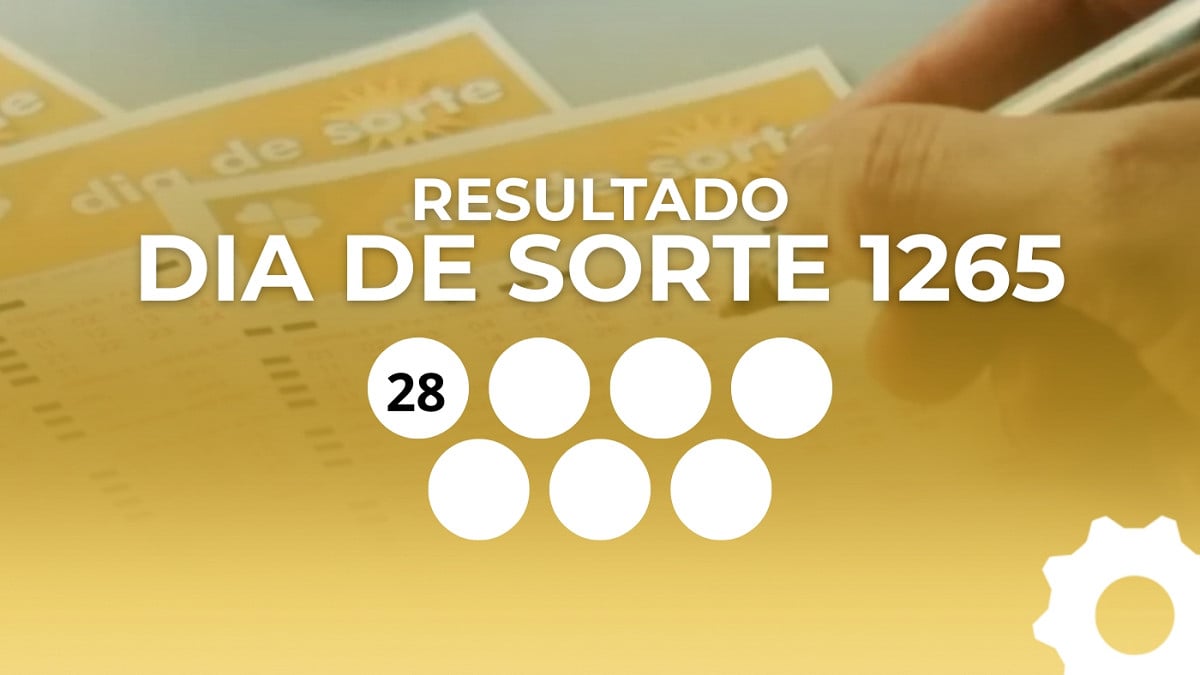 Veja os números sorteados do Dia de Sorte 1265. Imagem: Oficina da Net