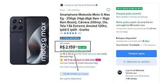 Oferta do Motorola Moto G Max.