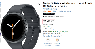 Oferta do Galaxy Watch 8