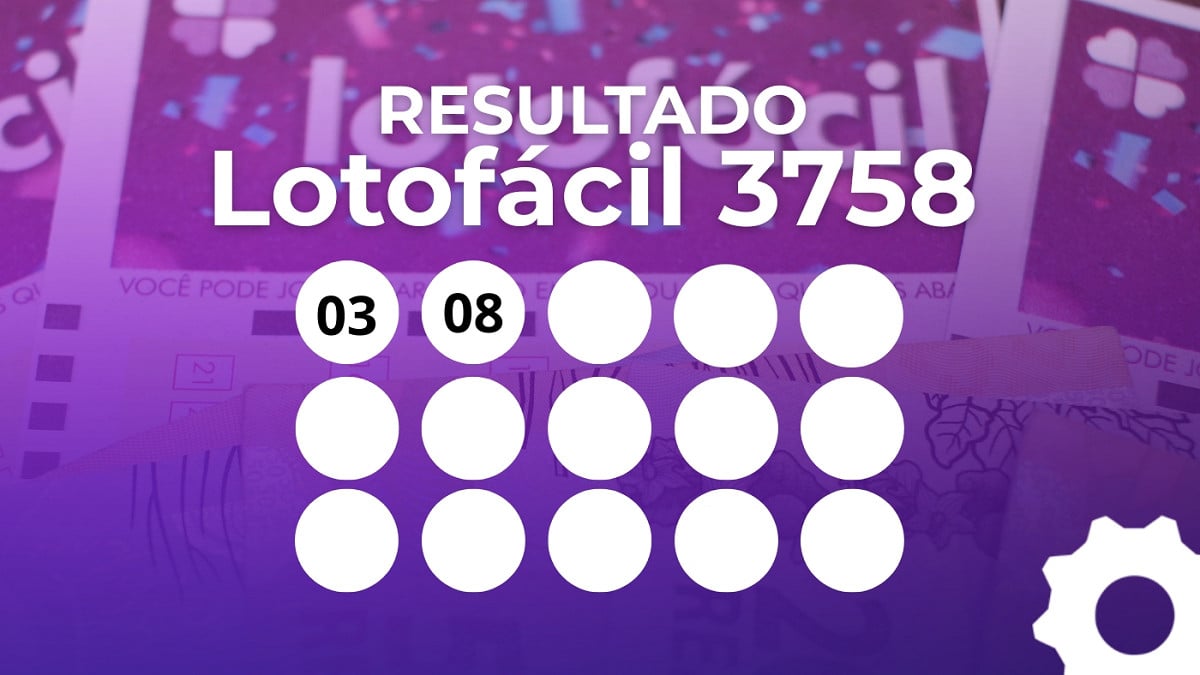 Veja os números sorteados da Lotofácil 3758. Imagem: Oficina da Net