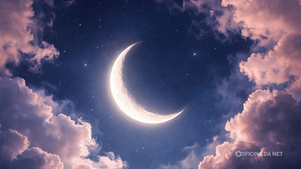 Qual a fase da Lua nesta terça, 11 de agosto de 2026. Imagem: Oficina da Net