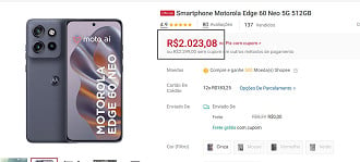 Promoção do Motorola Edge 60 Neo