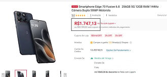 Promoção do Motorola Edge 70 Fusion
