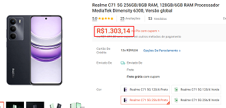 Oferta do realme C71 5G