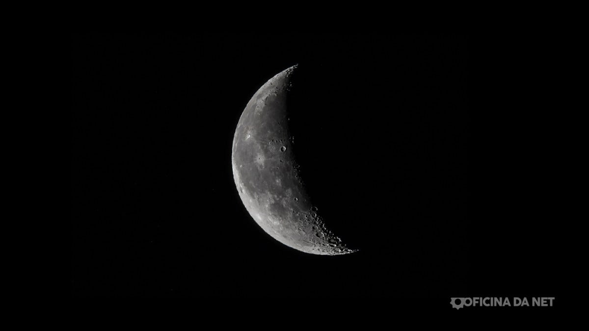 Qual a fase da Lua nesta quinta, 13 de agosto de 2026. Imagem: Oficina da Net