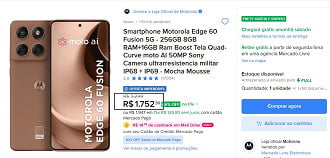Oferta do Edge 60 Pro.