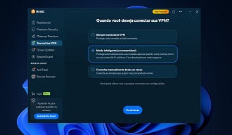Existem opções sobre como usar sua VPN