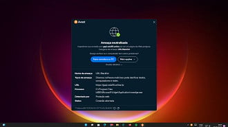 Ameaça sendo neutralizada pelo Avast One