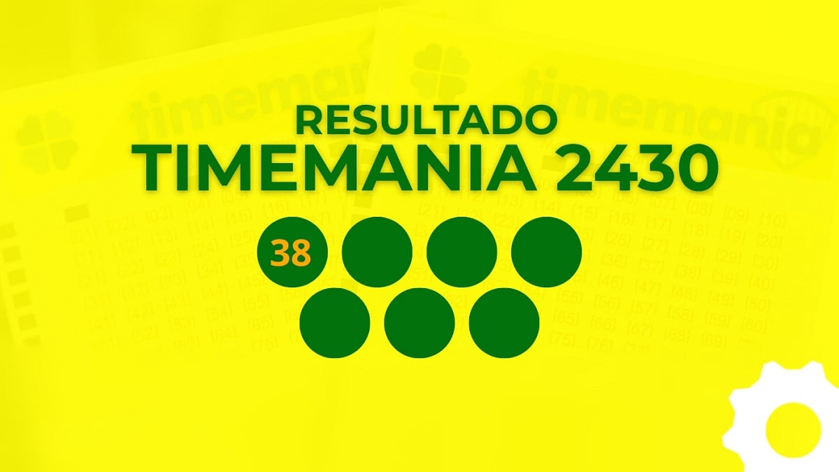 Veja os números sorteados da Timemania 2430