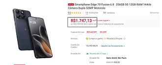 Oferta do Motorola Edge 70 Fusion