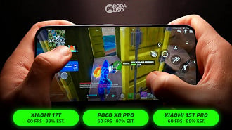 Testamos Fortnite com predefinição épica e texturas no alto.