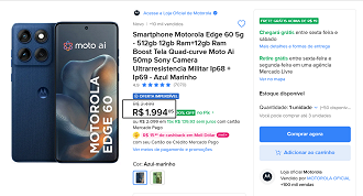 Oferta do Motorola Edge 60 512GB