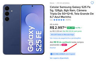 Oferta do Galaxy S25 FE