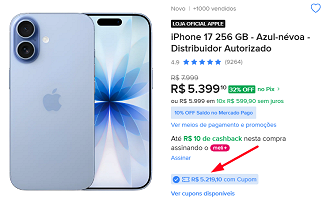 Oferta do iPhone 17