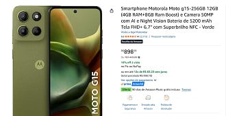 Promoção do Motorola Moto G15