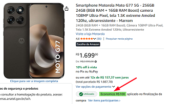Oferta do Moto G77