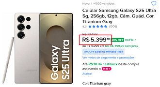 Oferta do Galaxy S25 Ultra