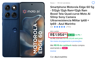 Oferta do Motorola Edge 60