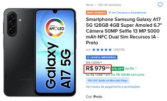 Oferta do Galaxy A17 5G