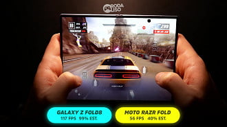 Começamos com Asphalt, gráficos no máximo e FPS liberado em 120, será que vai?