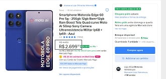 Promoção do Motorola Edge 60 Pro.