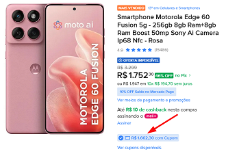 Oferta do Motorola Edge 60 Fusion
