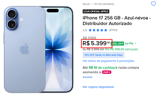 Oferta do iPhone 17